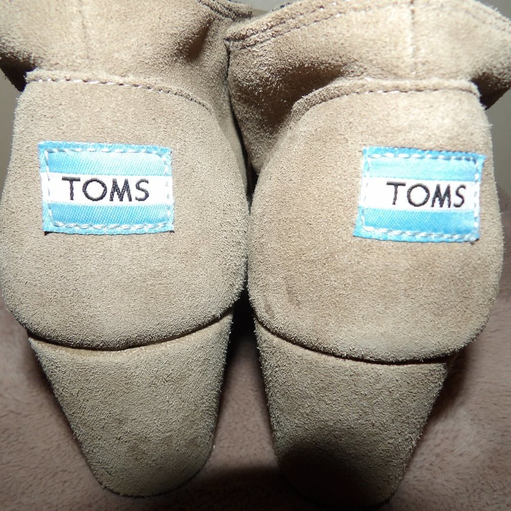 Toms Wedge Heel Lace Booties Sz W12 - Picture 5 of 9